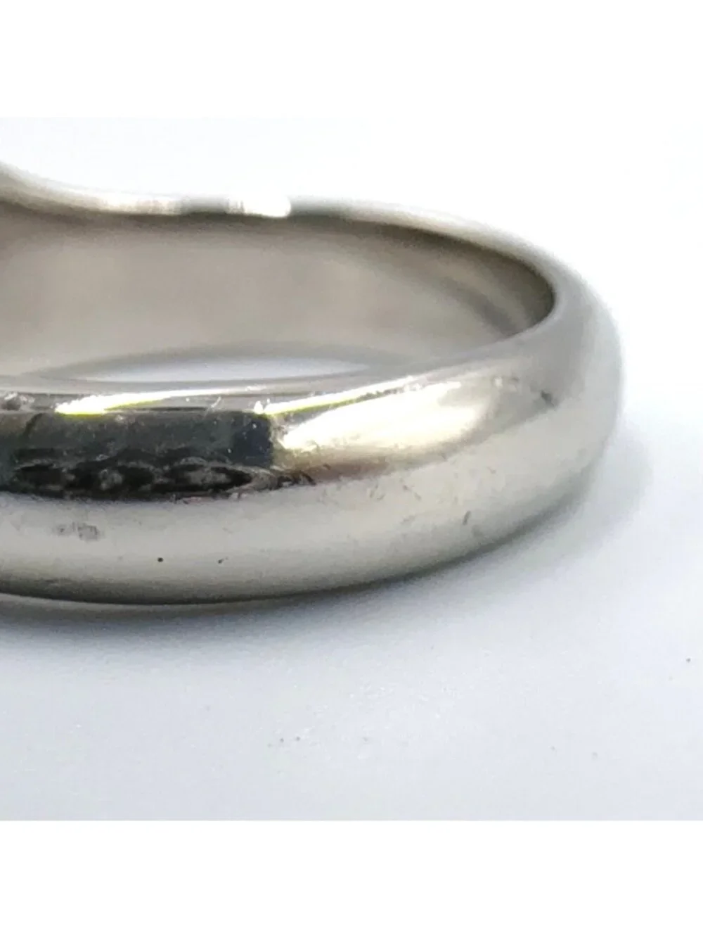 Prada Triangle Logo Pavestone Rhinestone 925 Sterling Silver Clear Ring